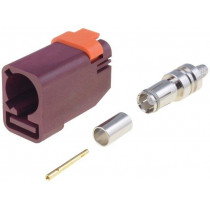 73403-6263; Plug; FAKRA II SMB; female; straight; RG174,RG316; crimped; claret; MOLEX