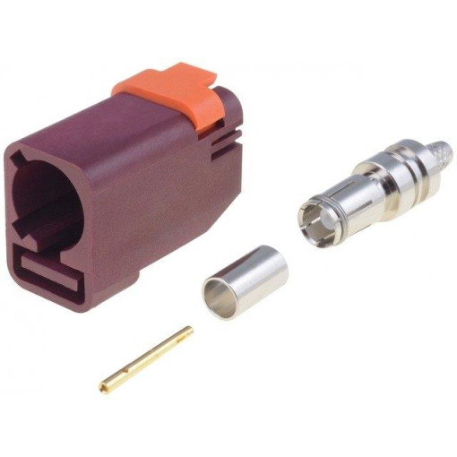 73403-6263; Plug; FAKRA II SMB; female; straight; RG174,RG316; crimped; claret; MOLEX