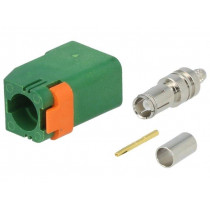 73403-6264; Plug; FAKRA II SMB; female; straight; RG174,RG316; crimped; green; MOLEX