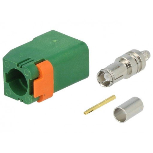 73403-6264; Plug; FAKRA II SMB; female; straight; RG174,RG316; crimped; green; MOLEX