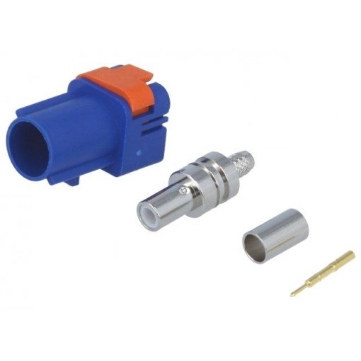 73403-6282; Plug; FAKRA II SMB; male; straight; RG174,RG316; crimped; blue; MOLEX