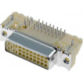 74320-1004; Connector: DVI-I; socket; MicroCross DVI; PIN: 29; gold flash; THT; MOLEX