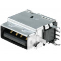 89485-8000; Socket; USB A; on PCBs; THT; PIN: 4; side,angled 90°; MOLEX