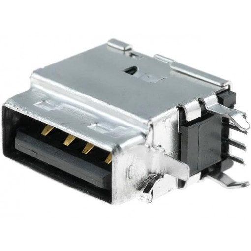 89485-8000; Socket; USB A; on PCBs; THT; PIN: 4; side,angled 90°; MOLEX