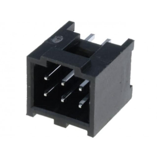 90130-1106; Socket; IDC; male; PIN: 6; straight; THT; tinned; 2.54mm; Layout: 2x3; MOLEX
