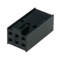 90142-0006; Plug; wire-board; female; C-Grid III; 2.54mm; PIN: 6; w/o contacts; MOLEX