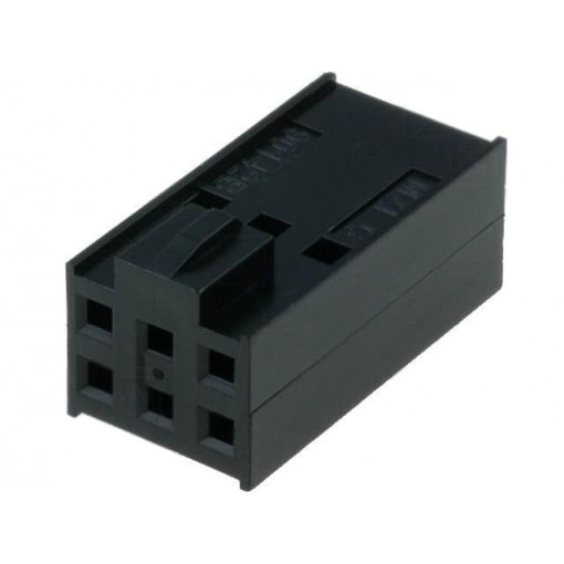 90142-0006; Plug; wire-board; female; C-Grid III; 2.54mm; PIN: 6; w/o contacts; MOLEX