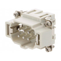 93601-0206; Connector: HDC; contact insert; male; S-EP; PIN: 6; 6+PE; size 6B; MOLEX