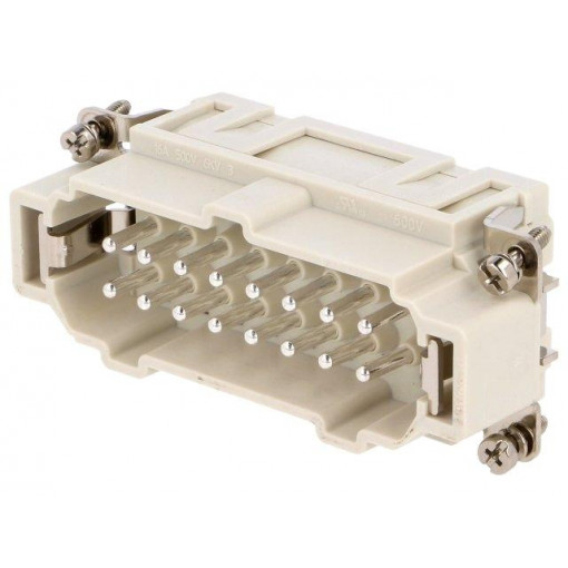 93601-0261; Connector: HDC; contact insert; male; S-EP; PIN: 16; 16+PE; size 16B; MOLEX