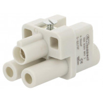 93601-0428; Connector: HDC; contact insert; female; S-Q2/0; PIN: 3; 2+PE; 40A; MOLEX
