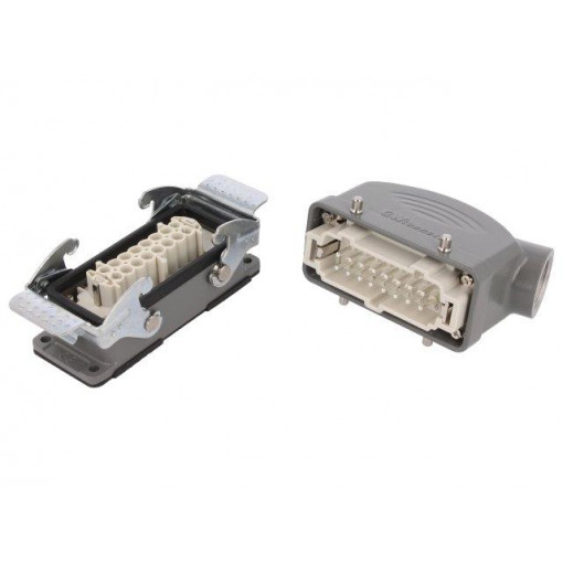 93603-0073; Connector: HDC; male + female; S-E; PIN: 16; 16+PE; size 16B; angled; MOLEX
