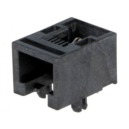 95501-2641; Socket; RJ11; PIN: 4; Cat: 3; low profile; Layout: 6p4c; THT; MOLEX