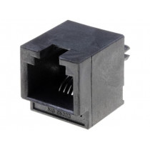 95503-2661; Socket; RJ12; PIN: 6; Cat: 3; gold-plated; Layout: 6p6c; THT; on PCBs; MOLEX