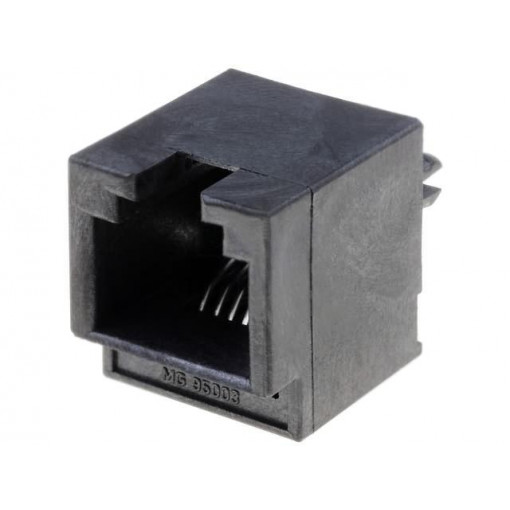 95503-2661; Socket; RJ12; PIN: 6; Cat: 3; gold-plated; Layout: 6p6c; THT; on PCBs; MOLEX