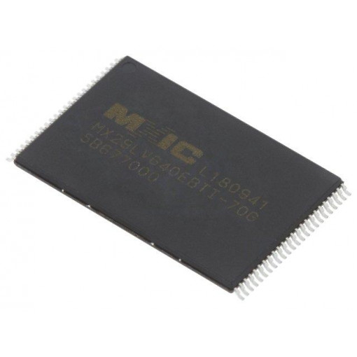 MX29LV640EBTI-70G/TRAY; FLASH memory; 70ns; TSOP48; parallel; MACRONIX INTERNATIONAL MX29LV640EBTI-70G/TRAY; FLASH memory; 70ns; TSOP48; parallel; MACRONIX INTERNATIONAL