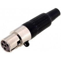 MXLR-5G; Plug; XLR mini; female; PIN: 5; for cable; soldering; straight; NINIGI