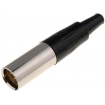 MXLR-5W; Plug; XLR mini; male; PIN: 5; for cable; soldering; straight; NINIGI