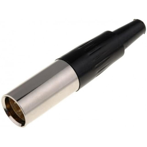 MXLR-5W; Plug; XLR mini; male; PIN: 5; for cable; soldering; straight; NINIGI