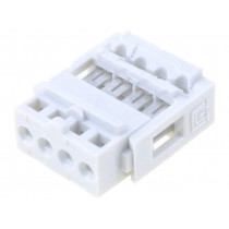 N1604; Plug; IDC; female; PIN: 4; IDC; THT; 2.54mm; tinned; Layout: 1x4; TOMIC