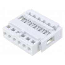 N1606; Plug; IDC; female; PIN: 6; IDC; THT; 2.54mm; tinned; Layout: 1x6; TOMIC