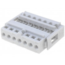 N1607; Plug; IDC; female; PIN: 7; IDC; THT; 2.54mm; tinned; Layout: 1x6; TOMIC