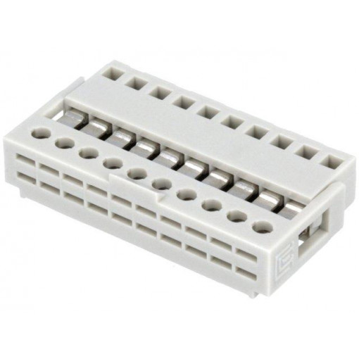 N1610; Plug; IDC; female; PIN: 10; IDC; THT; 2.54mm; tinned; Layout: 1x10; TOMIC