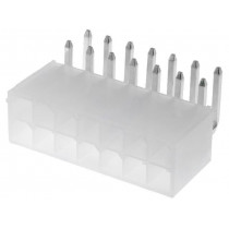 N42GK-14; Socket; wire-board; male; N42G; 4.2mm; PIN: 14; THT; 600V; 9A; tinned; NINIGI