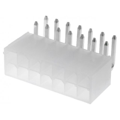 N42GK-14; Socket; wire-board; male; N42G; 4.2mm; PIN: 14; THT; 600V; 9A; tinned; NINIGI