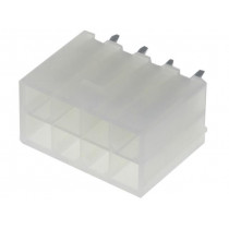 N42GP-08; Socket; wire-board; male; N42G; 4.2mm; PIN: 8; THT; 600V; 9A; tinned; NINIGI