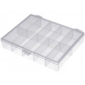 NB-BOX10; Container: compartment box; 120x90x22mm; transparent; NEWBRAND