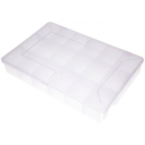 NB-BOX18B; Container: compartment box; 275x185x40mm; transparent; NEWBRAND