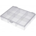NB-BOX6; Container: compartment box; 118x90x22mm; transparent; NEWBRAND