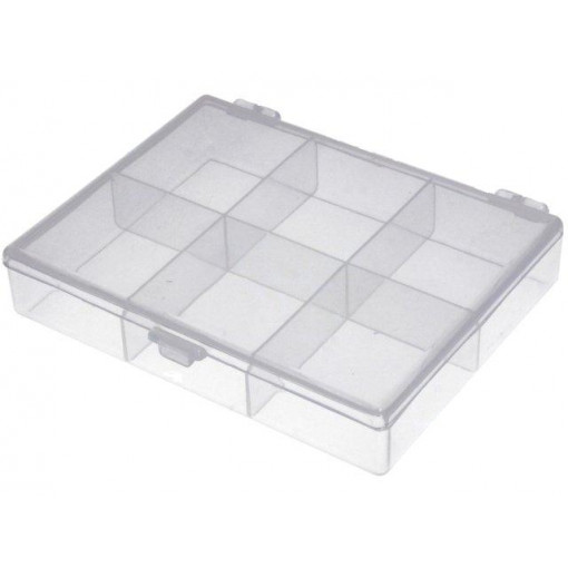 NB-BOX6; Container: compartment box; 118x90x22mm; transparent; NEWBRAND