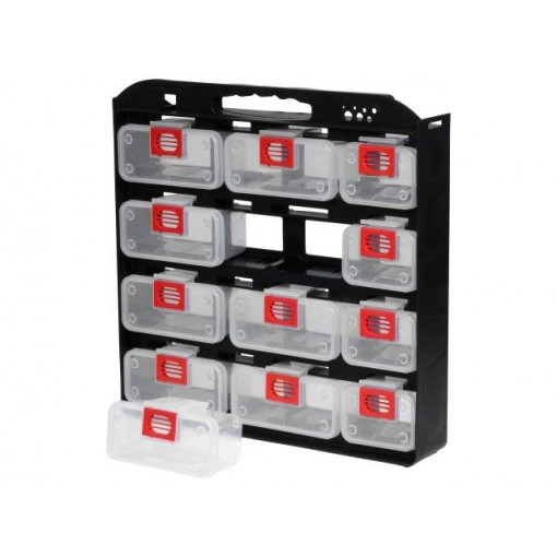 NB-DR12A; Set with containers; Nr cont.in module: 12; W: 400mm; H: 70mm; NEWBRAND