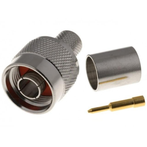 ; Plug; N; male; straight; RG213; 11mm; soldering,crimped; ; Plug; N; male; straight; RG213; 11mm; soldering,crimped;