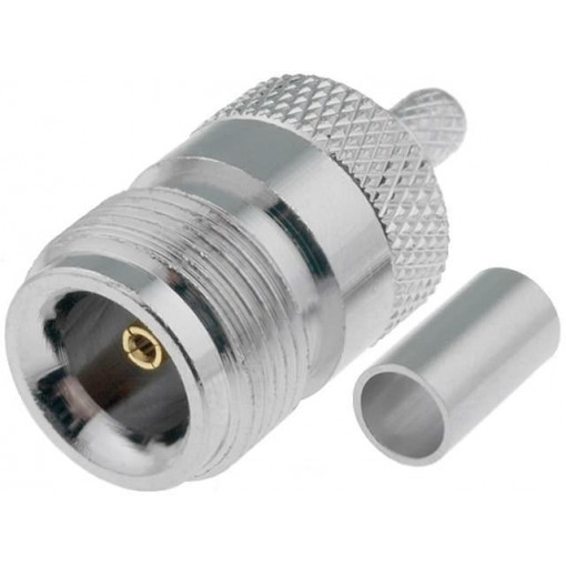 ; Plug; N; female; straight; RG58; IDC,crimped; for cable; ; Plug; N; female; straight; RG58; IDC,crimped; for cable;