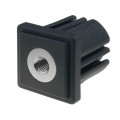 ND.Q-40X2-M10; Plugs; for feet fastening,for profiles; H: 43mm; Mat: polyamide; ELESA+GANTER ND.Q-40X2-M10; Plugs; for feet fastening,for profiles; H: 43mm; Mat: polyamide; ELESA+GANTER