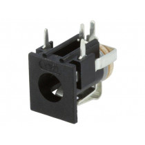 NEB 1 R; Socket; DC supply; male; 6/1,98mm; with on/off switch; on PCBs; LUMBERG