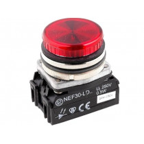 NEF30-LDC 24-230V AC/DC; Control lamp; 30mm; NEF30; -15÷30°C; Illumin: LED; Ø30.5mm; IP20; PROMET