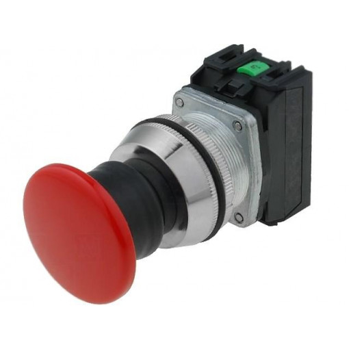 NEF30-UDCXY; Switch: push-button; Stabl.pos: 1; NC + NO; 30mm; red; IP66; Pos: 2; PROMET