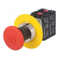 W0-NEF30-UDR 2X2Y C; Switch: emergency stop; Stabl.pos: 2; NC x2 + NO x2; 30mm; red; PROMET