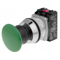 NEF30-UDZXY; Switch: push-button; Stabl.pos: 1; NC + NO; 30mm; green; IP66; Pos: 2; PROMET