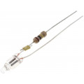 NEON-2108; Filament lamp: neon; orange; 230VAC; 1.4mA; Ø: 3.8mm; L: 10mm; 15000h; BRIGHTMASTER