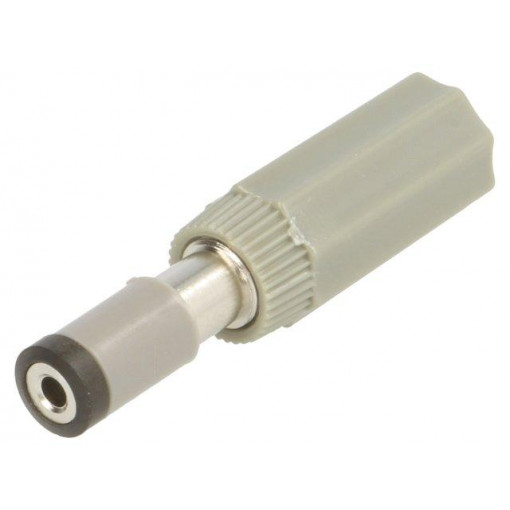 NES 1 GRAU; Plug; DC supply; female; 6/1,98mm; for cable; soldering; 3A; 34VDC; LUMBERG