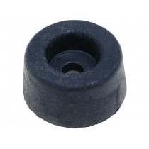 ; Foot; H: 9mm; black; PVC; Dim: Ø17.5mm; Ømount.hole: 3.2mm; 