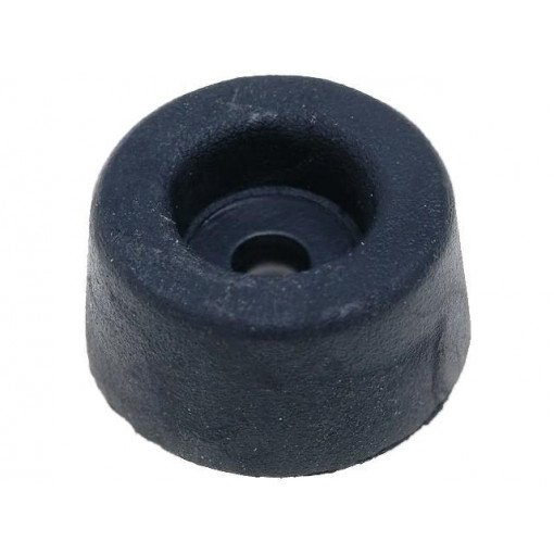; Foot; H: 9mm; black; PVC; Dim: Ø17.5mm; Ømount.hole: 3.2mm; 