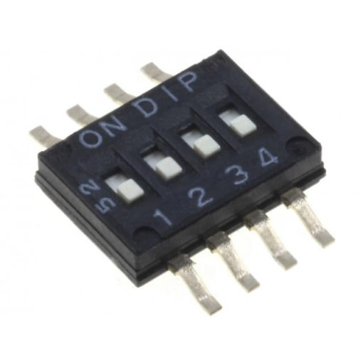 DHNF-04F-T-V; Switch: DIP-SWITCH; Poles number: 4; ON-OFF; 0.1A/50VDC; Pos: 2; CANAL ELECTRONIC DHNF-04F-T-V; Switch: DIP-SWITCH; Poles number: 4; ON-OFF; 0.1A/50VDC; Pos: 2; CANAL ELECTRONIC