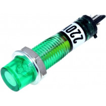 ; Indicator: with FLUO neon lamp; recessed; green; 230VAC; plastic; NINIGI ; Indicator: with FLUO neon lamp; recessed; green; 230VAC; plastic; NINIGI