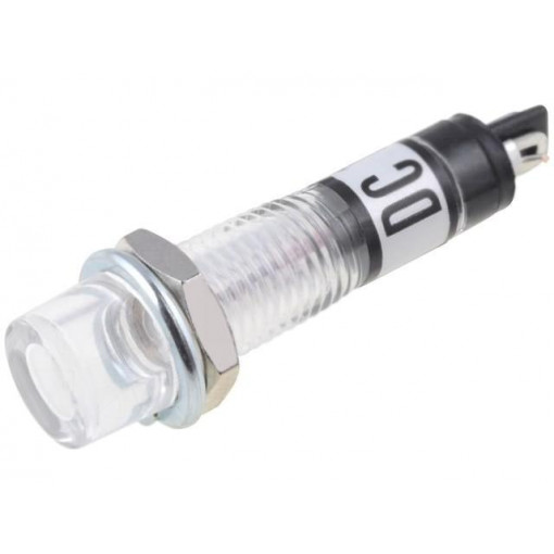 ; Indicator: with neon lamp; recessed; white; 12VAC; Cutout: Ø7.5mm; NINIGI