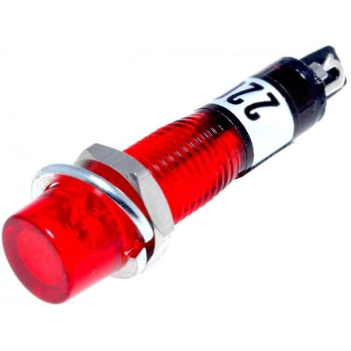 ; Indicator: with neon lamp; recessed; red; 230VAC; Cutout: Ø7.5mm; NINIGI